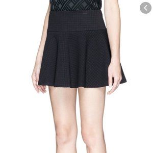 Alice + Olivia Waffle Jersey Drop Waist Flare Mini